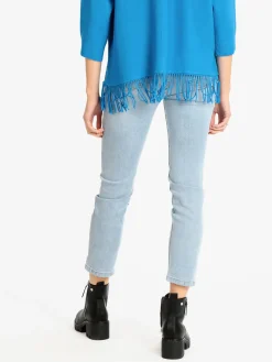Wiya Jeans donna modello regular con ricami