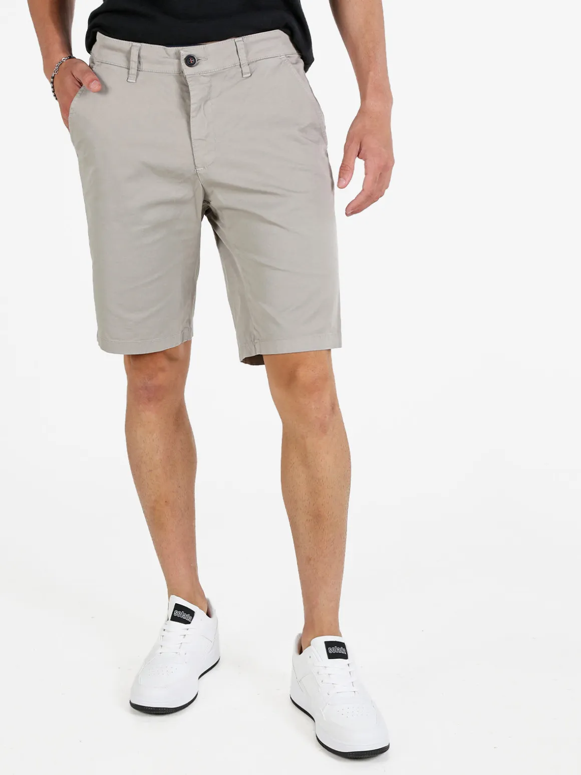 X-Cape Bermuda uomo slim fit in cotone - perla