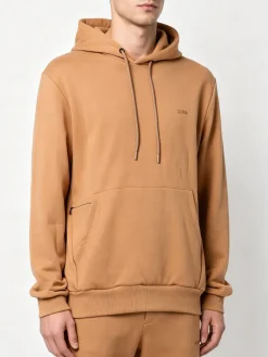 X-Cape Felpa da uomo in cotone con cappuccio - cammello