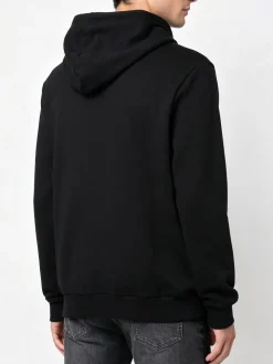 X-Cape Felpa da uomo in cotone con cappuccio - nero