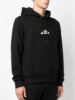 X-Cape Felpa da uomo in cotone con cappuccio - nero