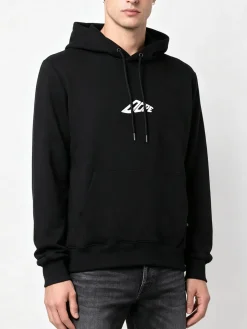 X-Cape Felpa da uomo in cotone con cappuccio - nero