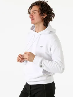 X-Cape Felpa da uomo in cotone con cappuccio - bianco