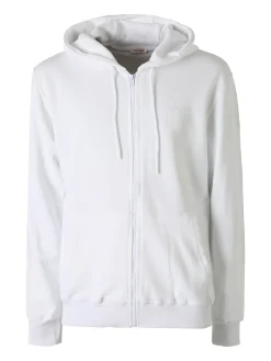 X-Cape Felpa da uomo in cotone con cappuccio e zip - bianco