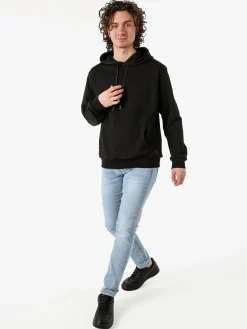 X-Cape Felpa da uomo oversize con cappuccio - nero