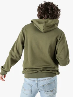 X-Cape Felpa da uomo oversize con cappuccio - militare