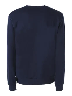 X-Cape Felpa girocollo da uomo in cotone con scritta - blu scuro
