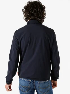 X-Cape Giacca a vento da uomo con zip in tessuto tecnico - blu scuro
