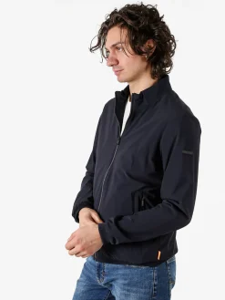 X-Cape Giacca a vento da uomo con zip in tessuto tecnico - blu scuro