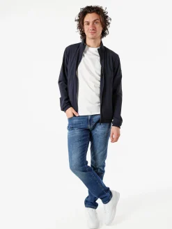 X-Cape Giacca a vento da uomo con zip in tessuto tecnico - blu scuro