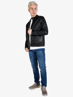 X-Cape Giacca uomo in ecopelle con zip