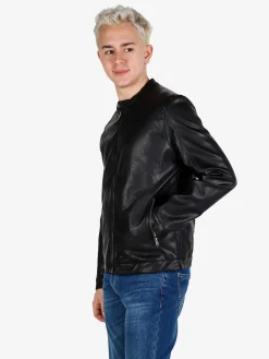 X-Cape Giacca uomo in ecopelle con zip