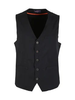 X-Cape Gilet uomo tinta unita con taschini - nero