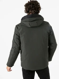 X-Cape Giubbotto uomo imbottito con cappuccio e zip - militare