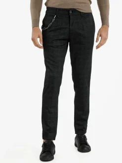 X-Cape Pantaloni casual da uomo con stampa a quadri