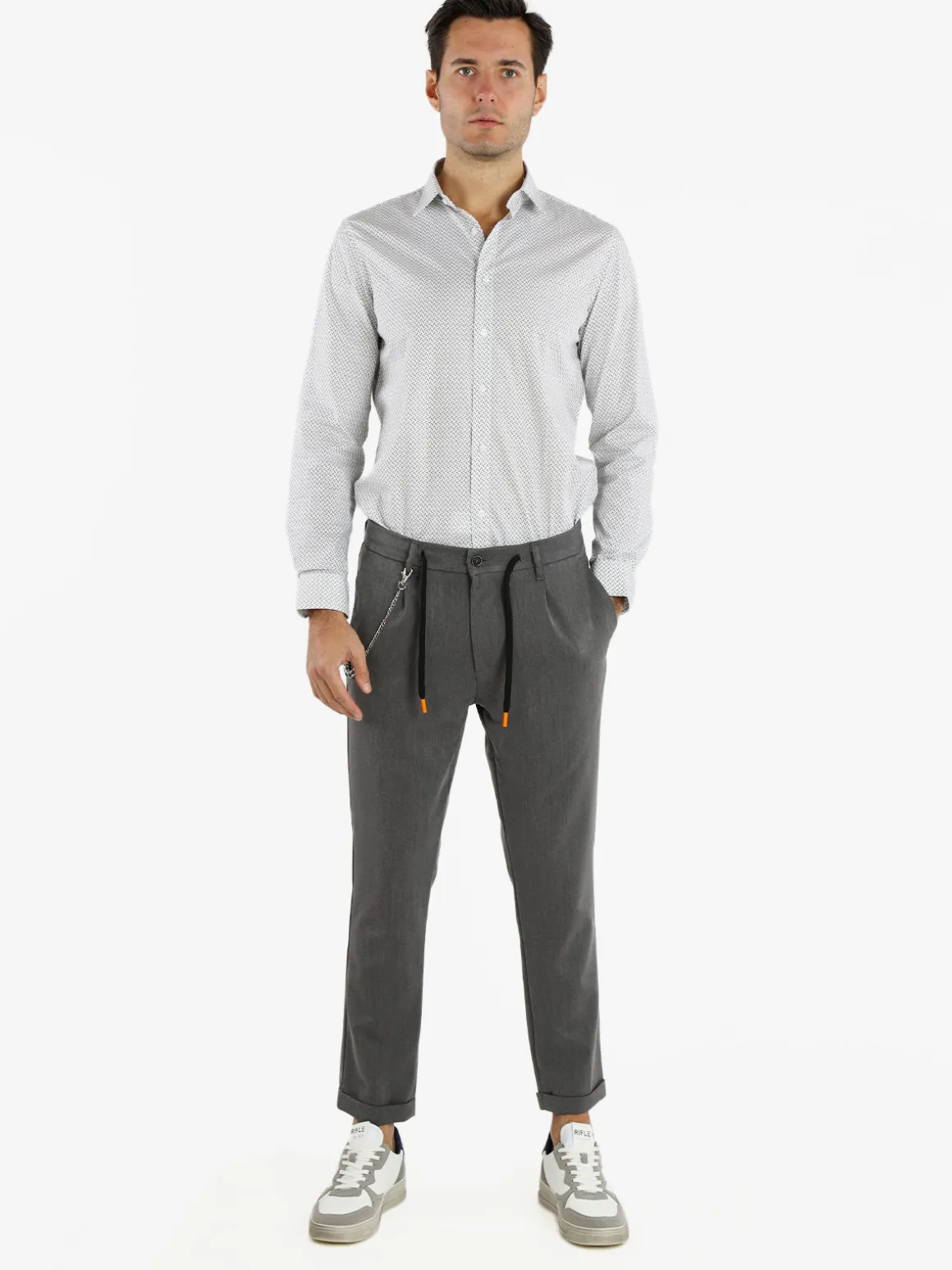 X-Cape Pantaloni casual da uomo con catena
