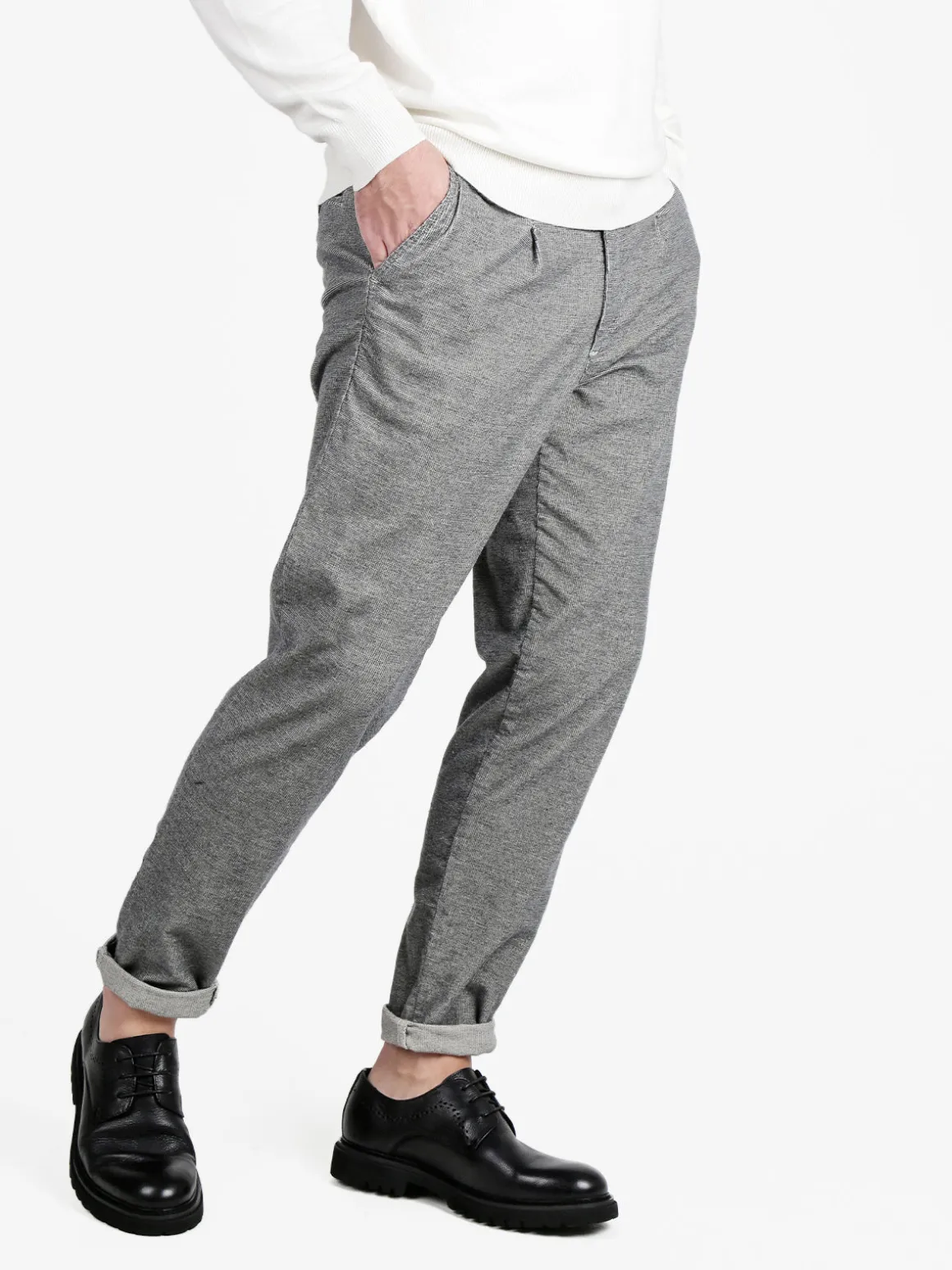 X-Cape Pantaloni casual da uomo slim fit in flanella