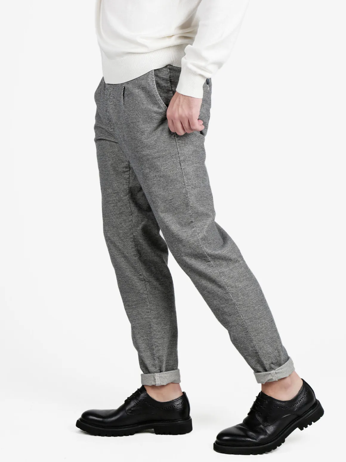 X-Cape Pantaloni casual da uomo slim fit in flanella