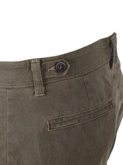 X-Cape Pantaloni uomo slim fit con stampa micro texture - tabacco
