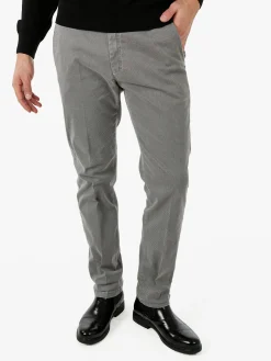 X-Cape Pantaloni uomo slim fit con stampa micro texture - grigio
