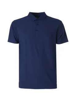X-Cape Polo da uomo a maniche corte in tessuto tecnico - blu scuro
