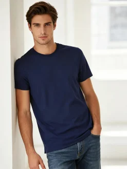 X-Cape T-shirt girocollo da uomo in tessuto tecnico traspirante - blu scuro