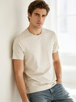 X-Cape T-shirt girocollo da uomo in tessuto tecnico traspirante - beige