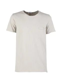 X-Cape T-shirt uomo in cotone con taschino - beige