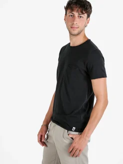 X-Cape T-shirt uomo in cotone con taschino - nero