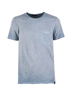 X-Cape T-shirt uomo in cotone con taschino - blu
