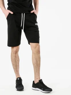 Xtreme Boxing Bermuda da uomo in cotone con coulisse e logo - nero