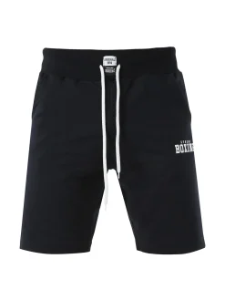 Xtreme Boxing Bermuda da uomo in cotone con coulisse e logo - blu scuro