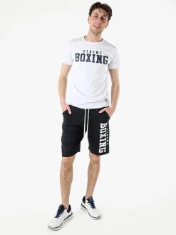 Xtreme Boxing Bermuda da uomo in cotone con coulisse - blu scuro