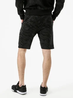 Xtreme Boxing Bermuda sportivi da uomo con coulisse e stampe - nero