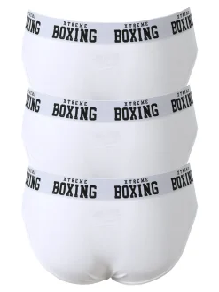 Xtreme Boxing Confezione da 3 slip uomo in cotone - bianco