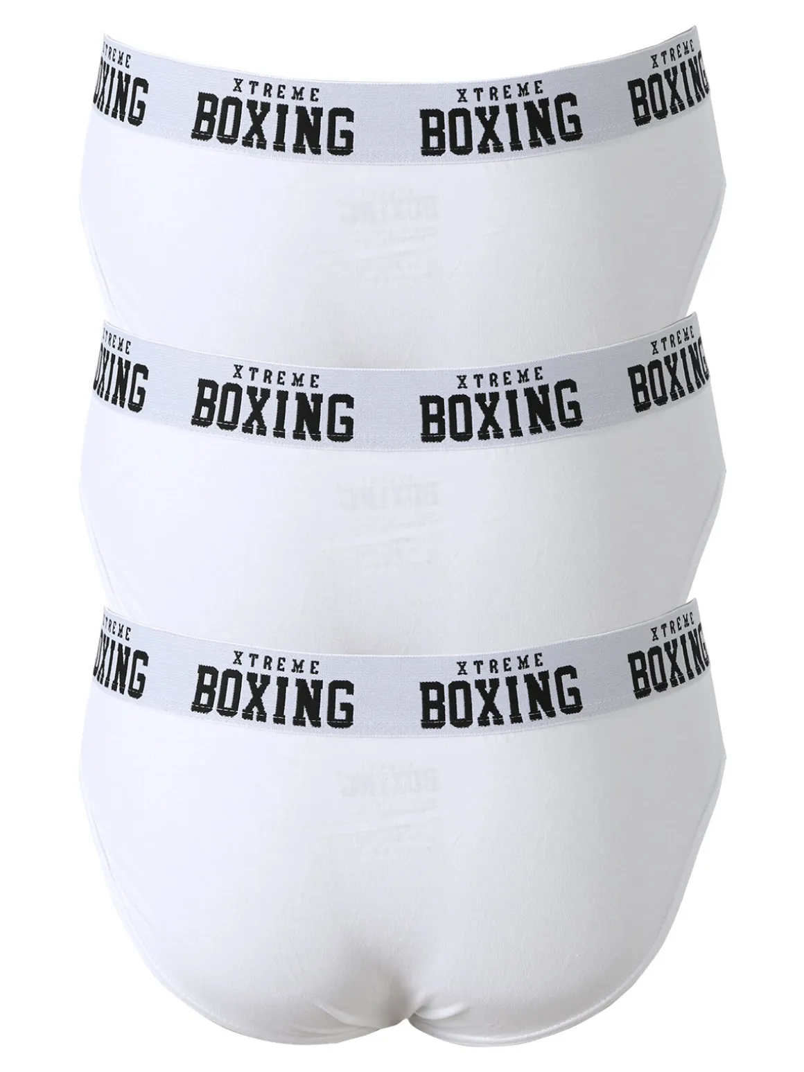 Xtreme Boxing Confezione da 3 slip uomo in cotone - bianco