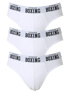 Xtreme Boxing Confezione da 3 slip uomo in cotone - bianco