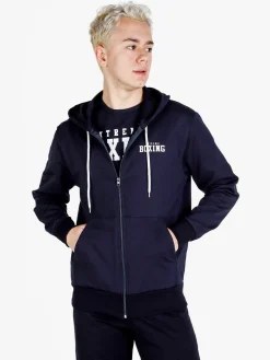 Xtreme Boxing Felpa da uomo con cappuccio e zip