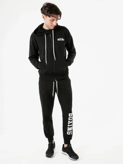 Xtreme Boxing Felpa da uomo in cotone con cappuccio e zip - nero
