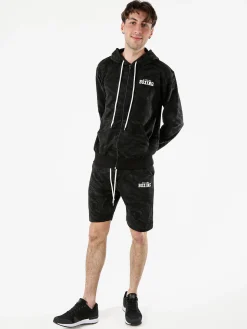 Xtreme Boxing Felpa da uomo in cotone con cappuccio e zip - nero