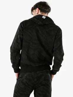 Xtreme Boxing Felpa da uomo in cotone con cappuccio e zip - nero