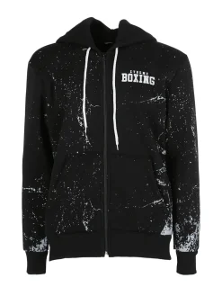 Xtreme Boxing Felpa da uomo invernale con cappuccio e zip - nero