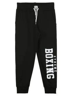 Xtreme Boxing Pantaloni sportivi da ragazzo con coulisse e polsini - nero