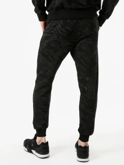 Xtreme Boxing Pantaloni tuta da uomo in cotone con stampe e polsini - nero