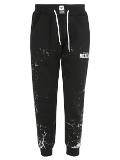 Xtreme Boxing Pantaloni tuta da uomo felpati con polsini - nero
