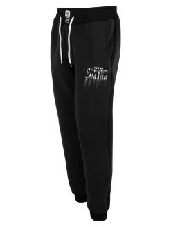 Xtreme Boxing Pantaloni tuta da uomo felpati con polsini - nero