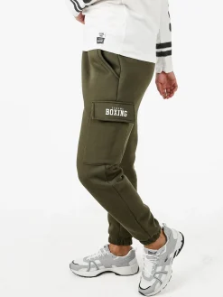 Xtreme Boxing Pantaloni tuta cargo da uomo felpati - militare