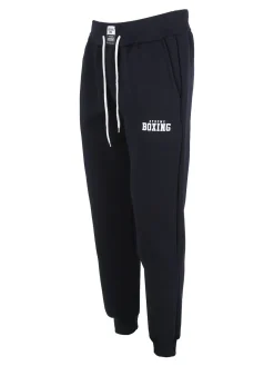 Xtreme Boxing Pantaloni tuta da uomo felpati con polsini - blu scuro