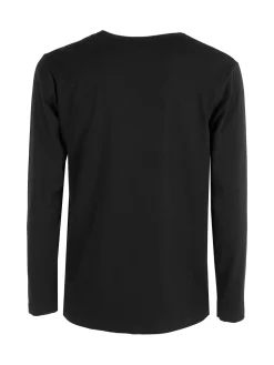 Xtreme Boxing T-shirt da uomo a maniche lunghe in cotone con logo - nero