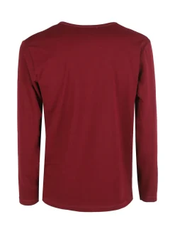 Xtreme Boxing T-shirt da uomo a maniche lunghe con logo - bordeaux